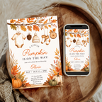 Pumpkin Baby Shower Invitation