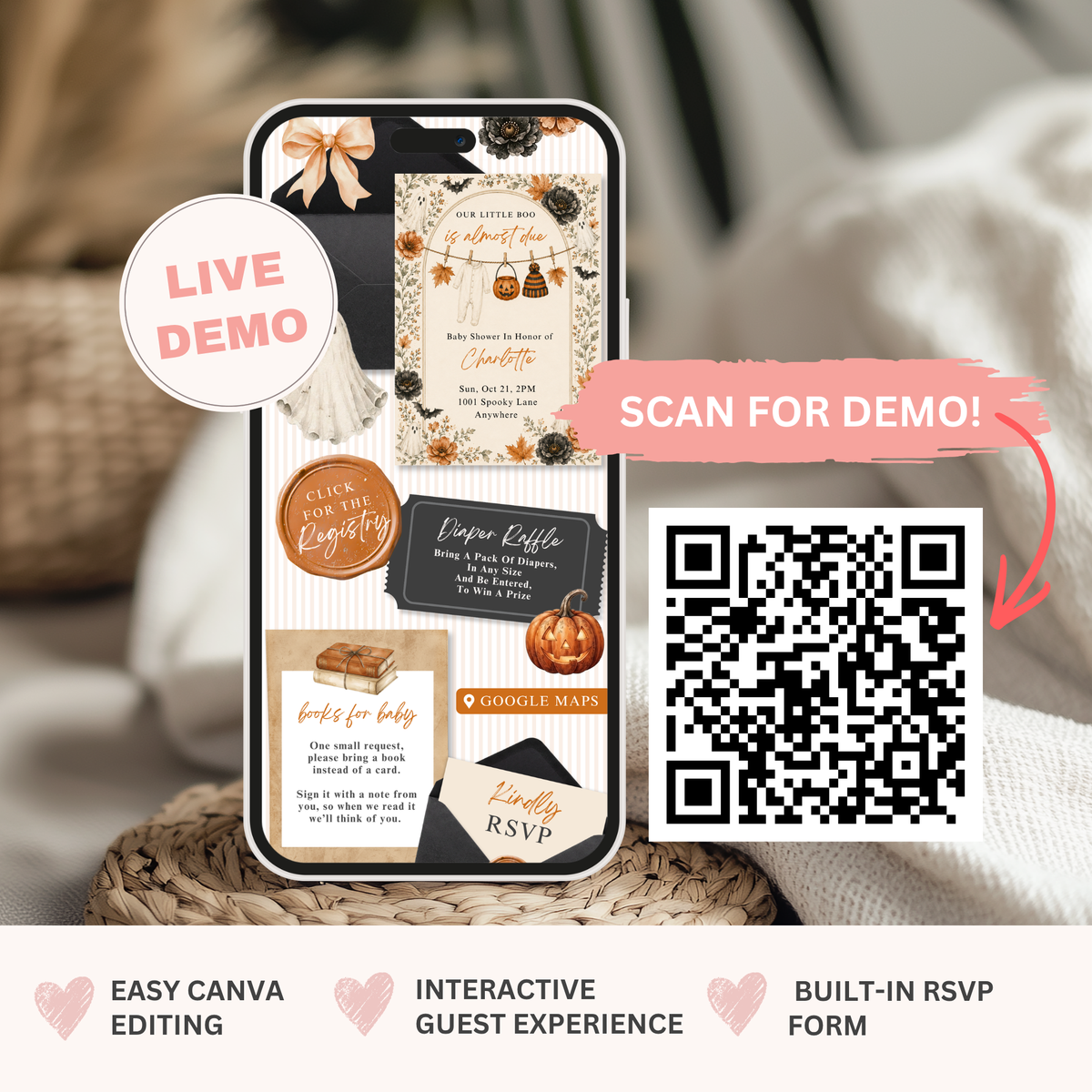 A Little Boo Baby Shower Website