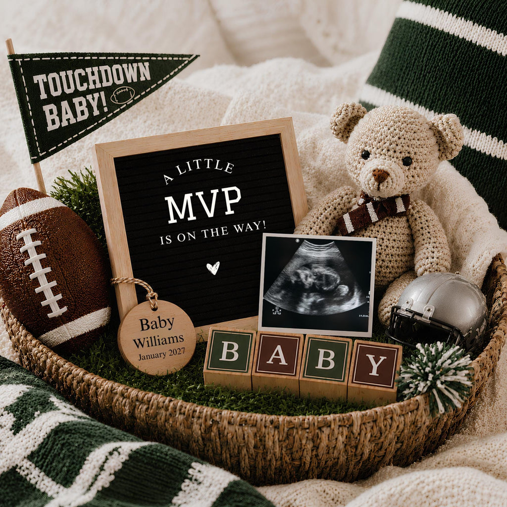 Digital Football Pregnancy Announcment Template