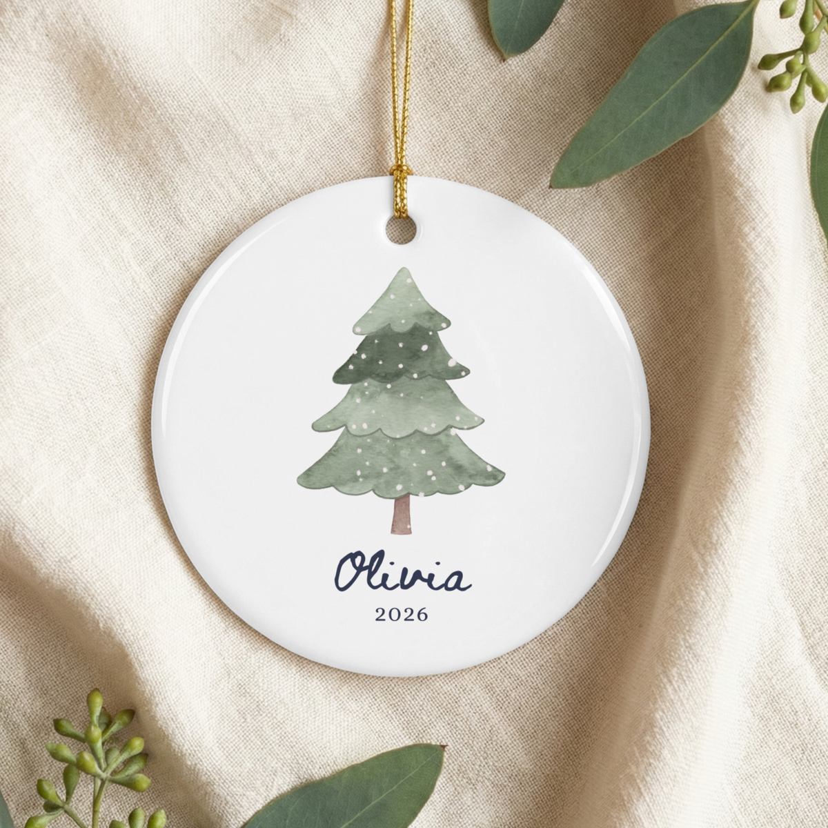 Personalized Family Name Christmas Ornament