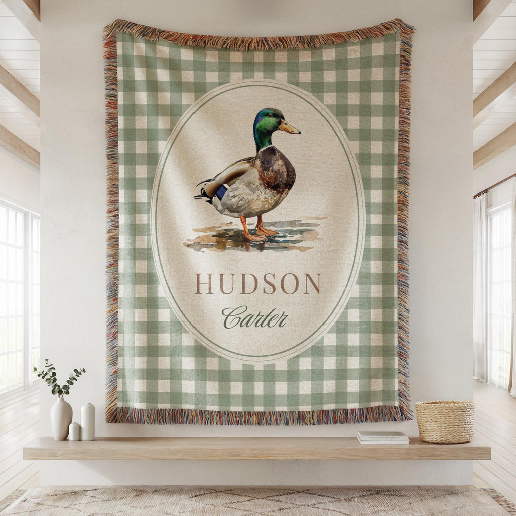 Personalized Duck Baby Blanket