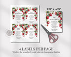 Marriage Milestone Wine Bottle Labels