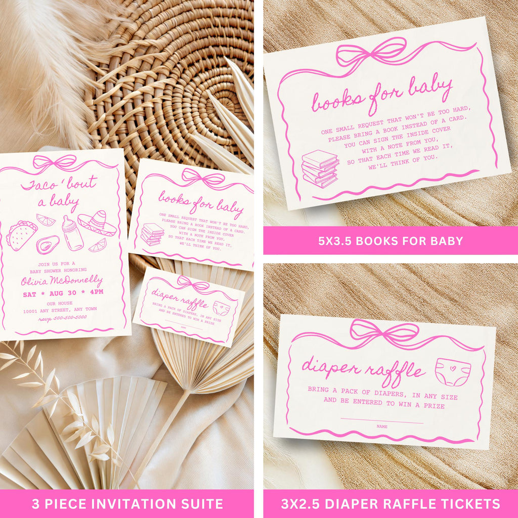 Pink Taco Baby Shower Bundle