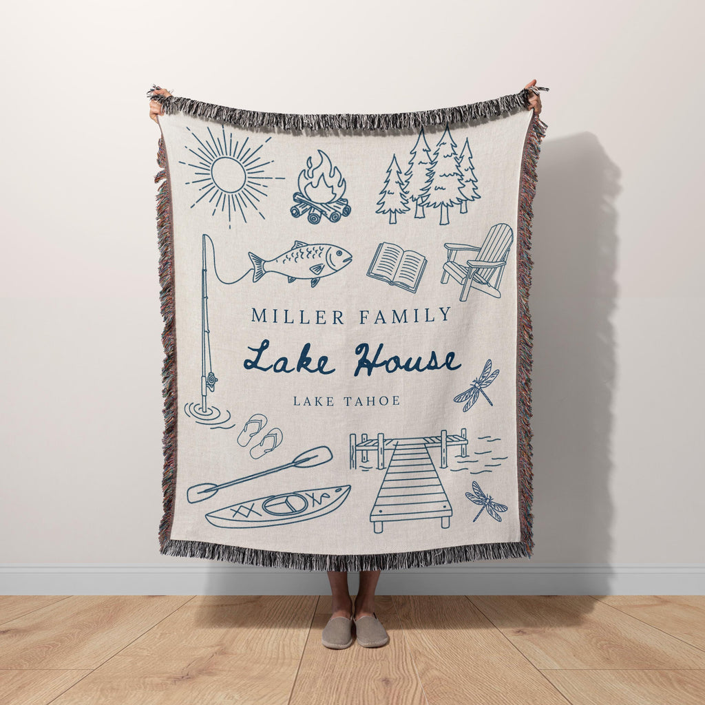Personalized Lake House Blanket