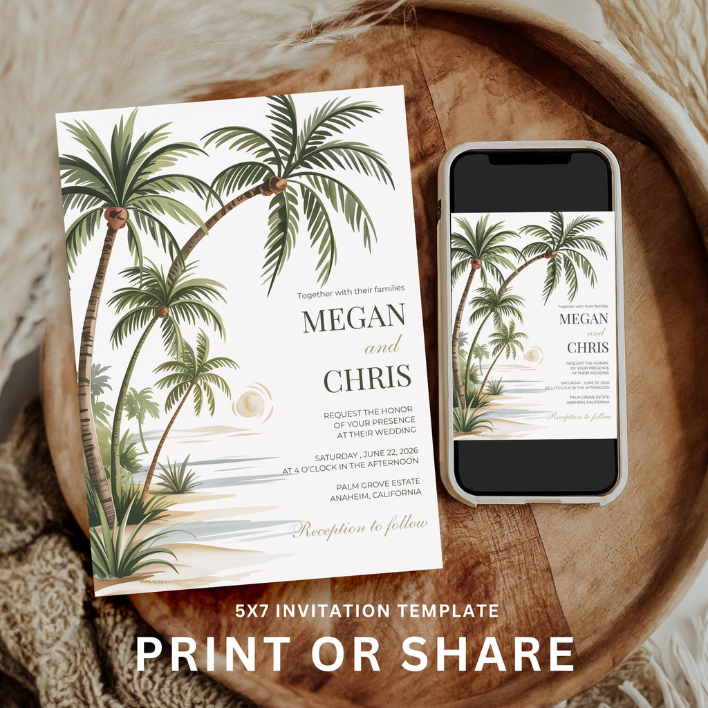 Tropical Wedding Invitation Set