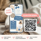 Blue Jean Baby Shower Website Invitation