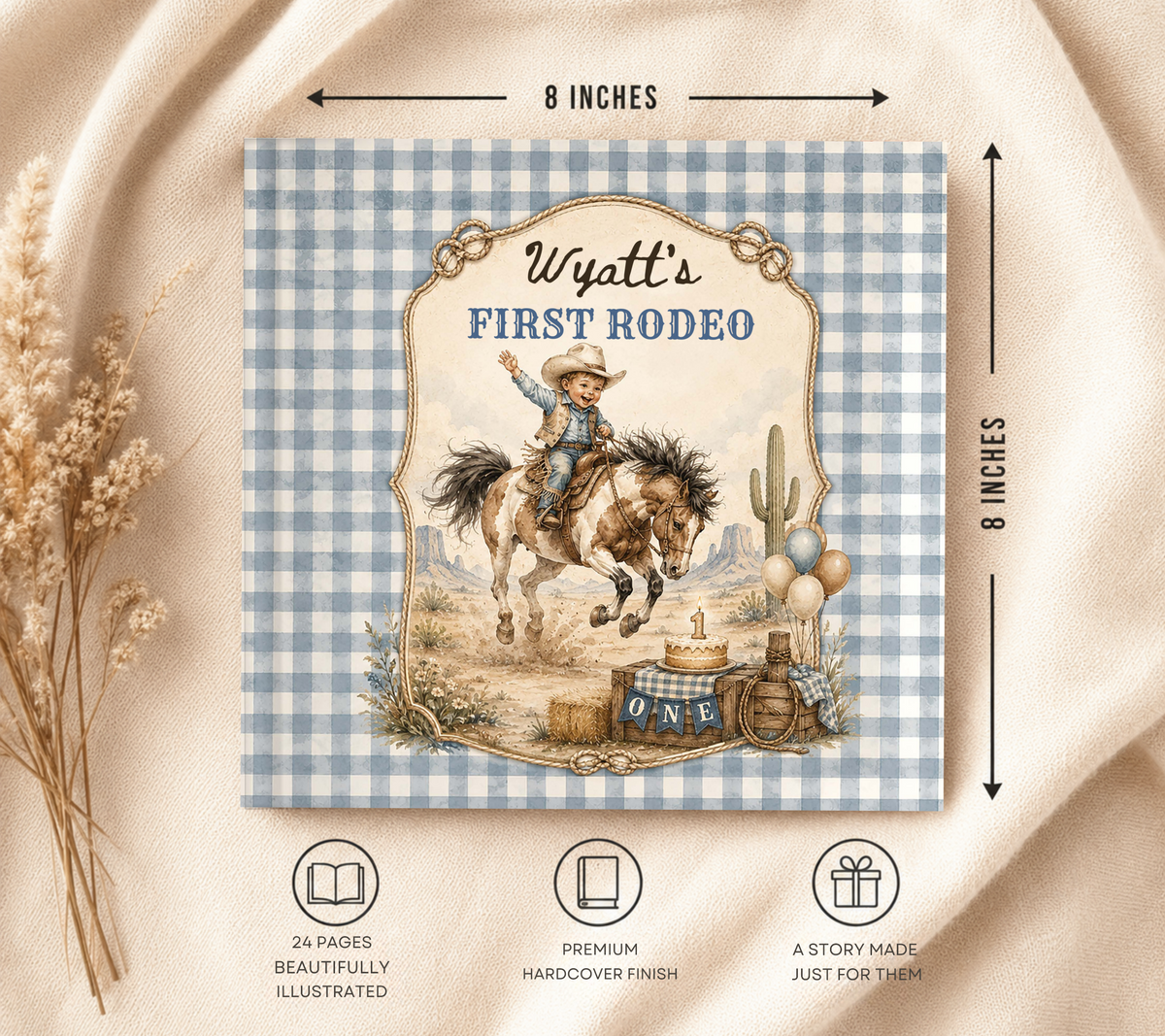 Personalized First Rodeo Birthday Book