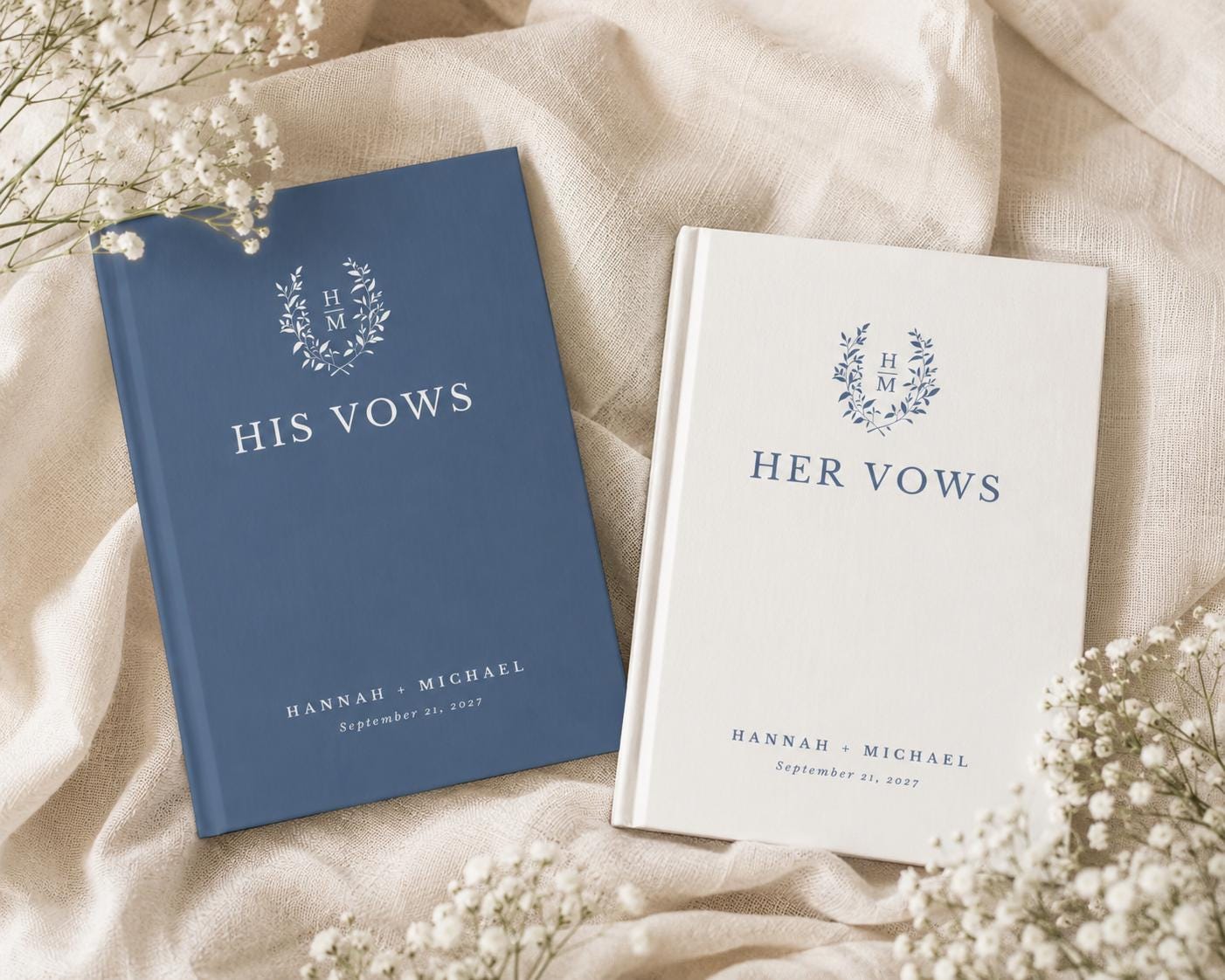 Personalized Monogram Wedding Vow Book