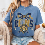 Coquette Faux Glitter Lions Mascot Shirt