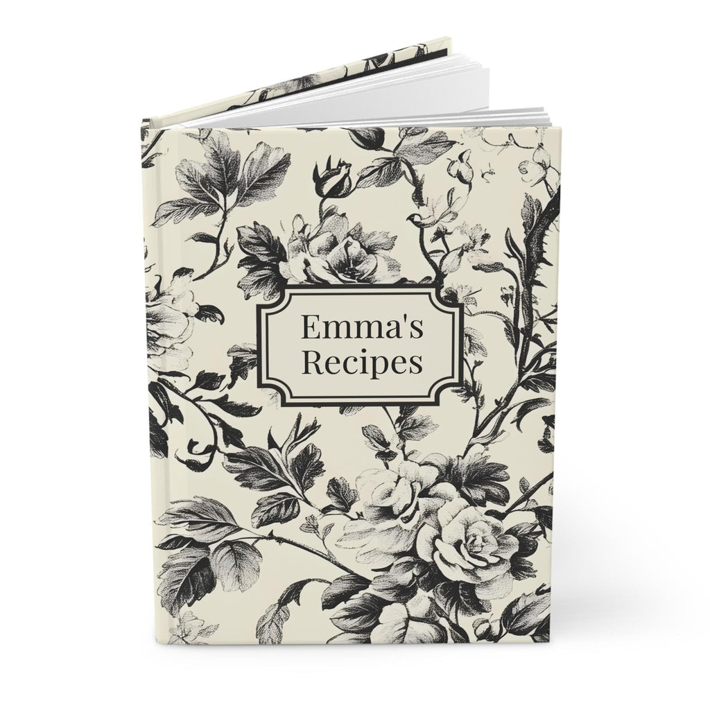 Personalized Floral Toile Recipe Notebook