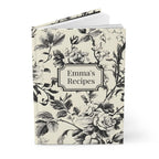 Personalized Floral Toile Recipe Notebook