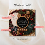 Digital Twins Christmas Pregnancy Announcment Template