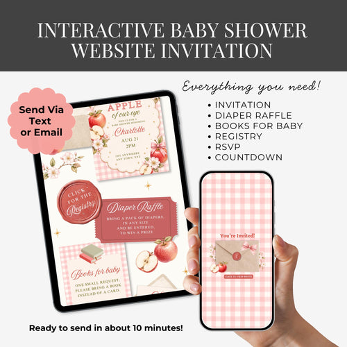 Apple Baby Shower Invitation