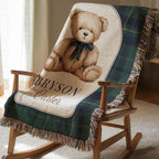 Personalized Teddy Bear Baby Blanket