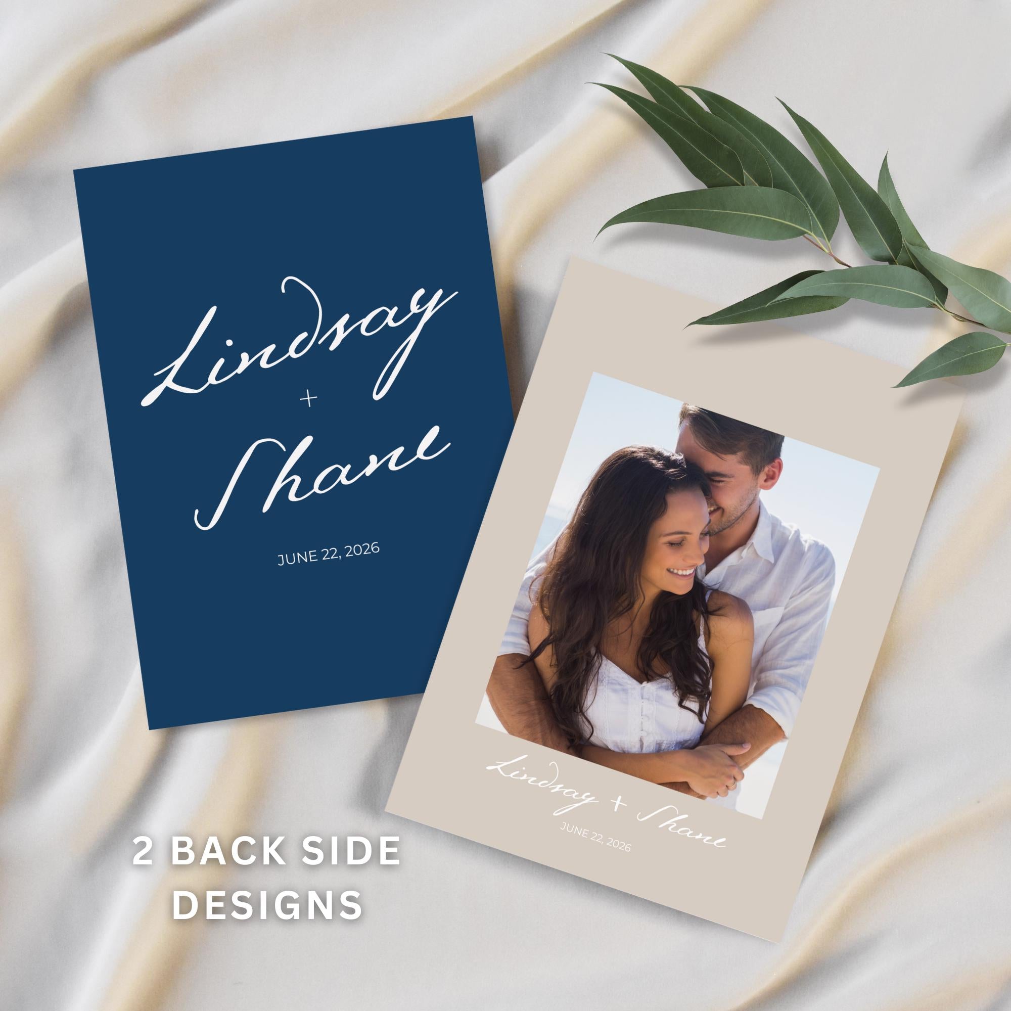 Blue Watercolor Wedding Invitation Template