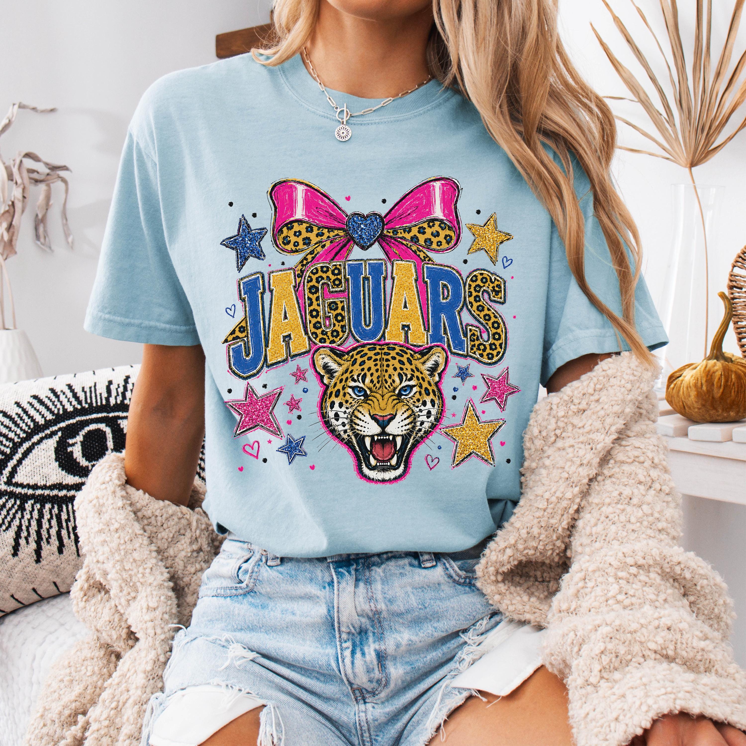 Coquette Glitter Jaguars Mascot Shirt