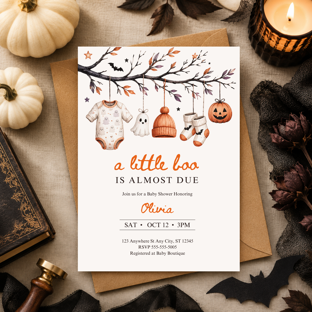 Halloween Baby Shower Invitation