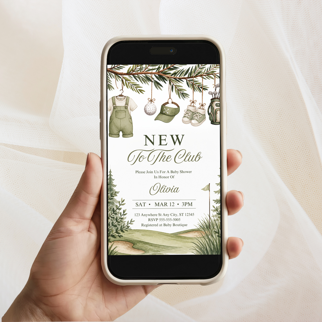Golf Baby Shower Invitation