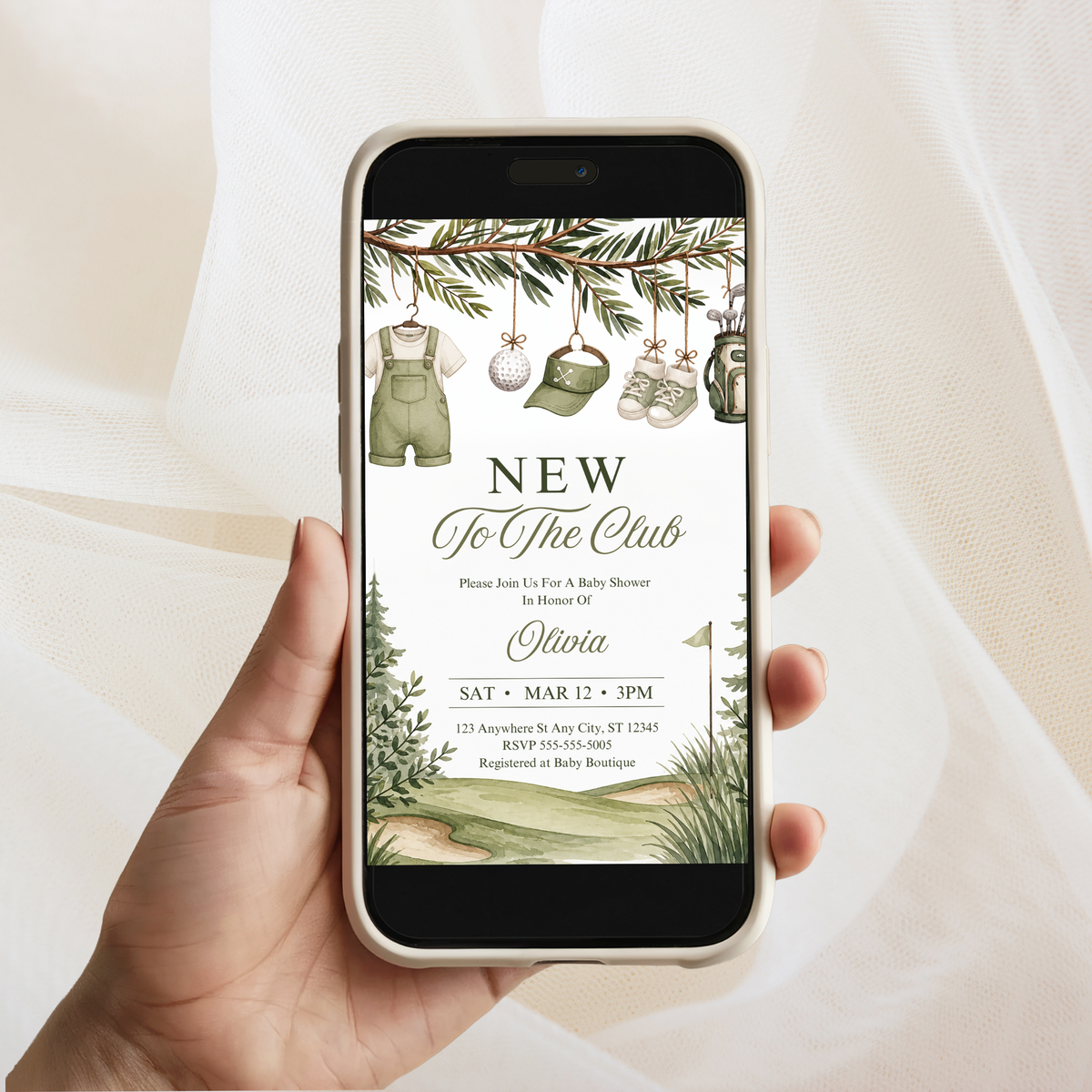 Golf Baby Shower Invitation