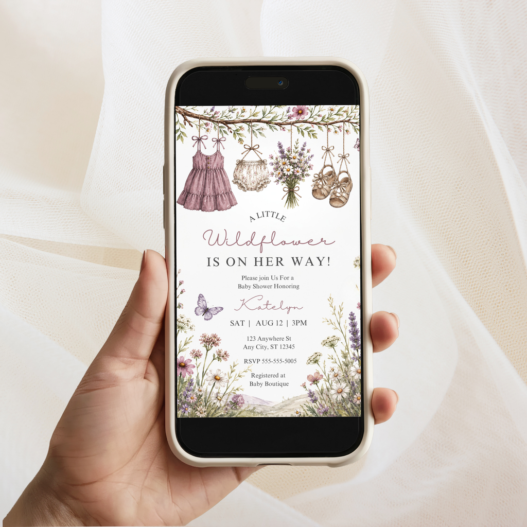 Wildflower Baby Shower Invitation