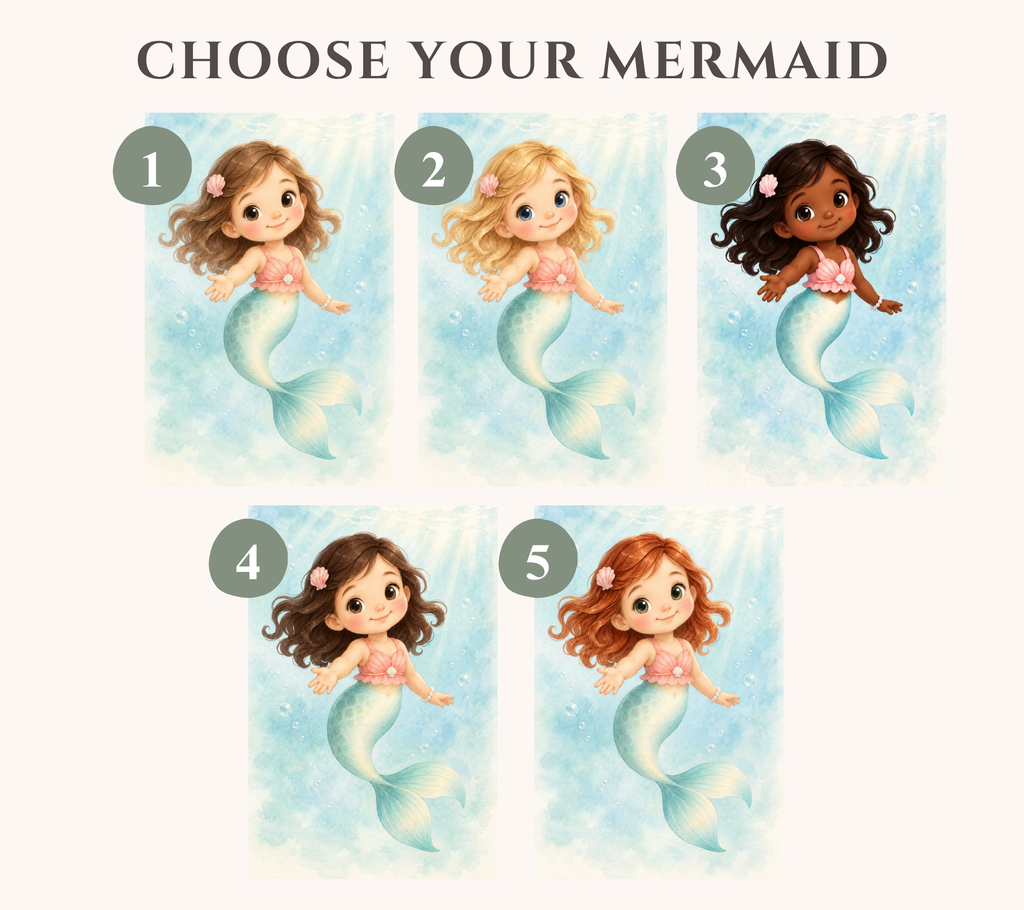 Personalized Mermaid Birthday Book