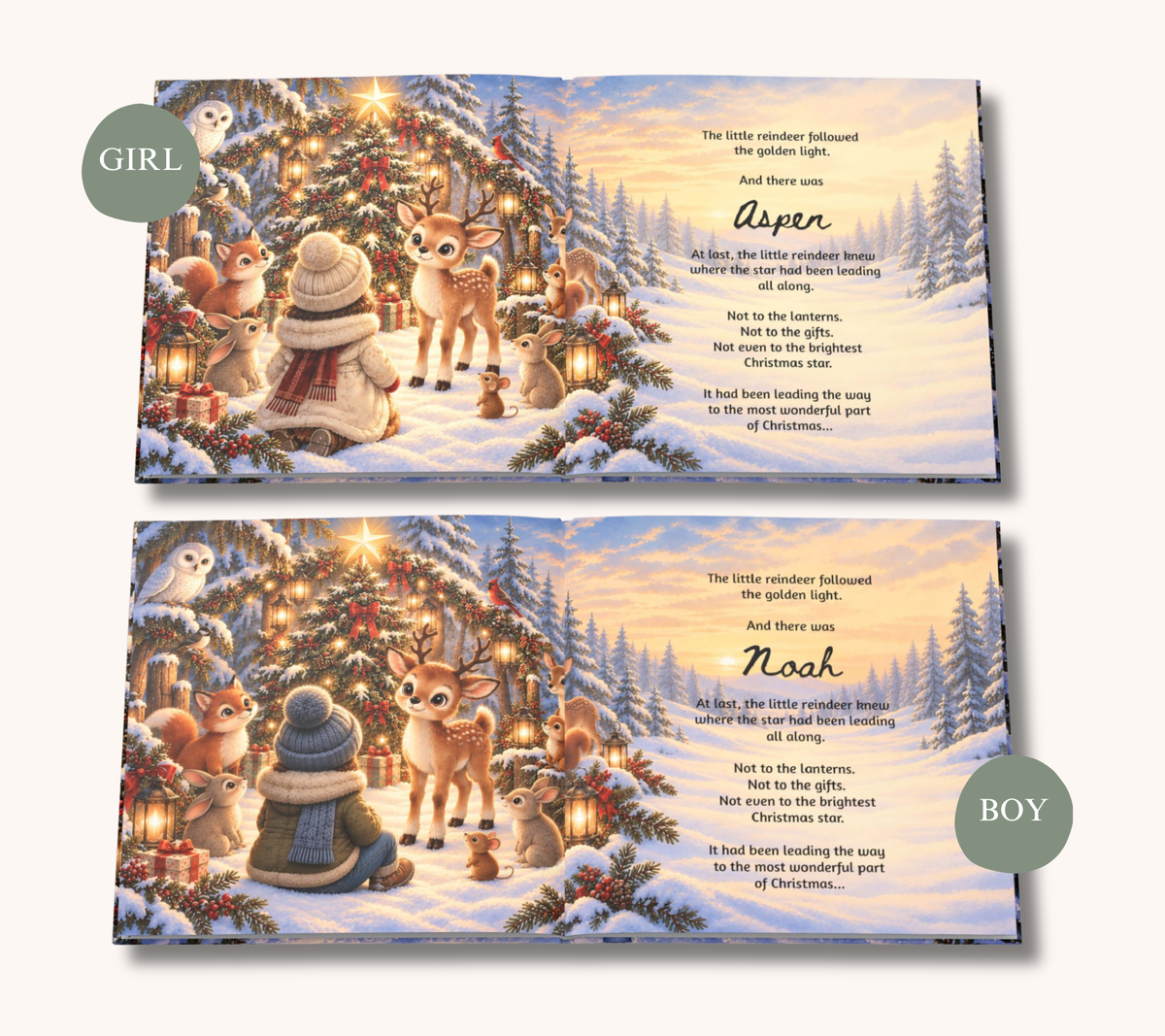 The Little Reindeer Who Found You, Personalized Christmas Book