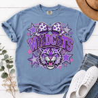 Purple Wildcats Coquette Mascot Shirt