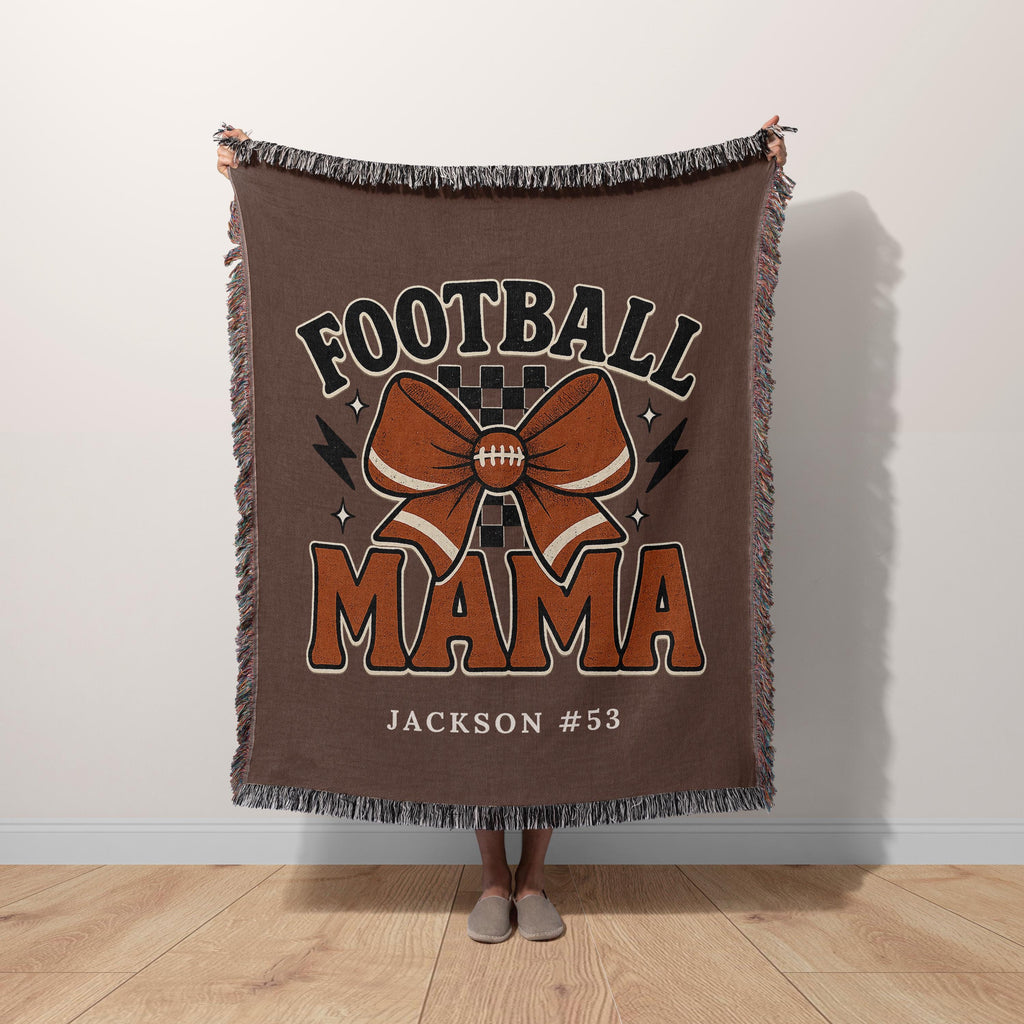 Personalized Football Mom Blanket