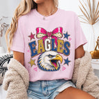 Coquette Glitter Eagles Mascot Shirt
