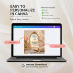 Digital Beach Pregnancy Announcment Template