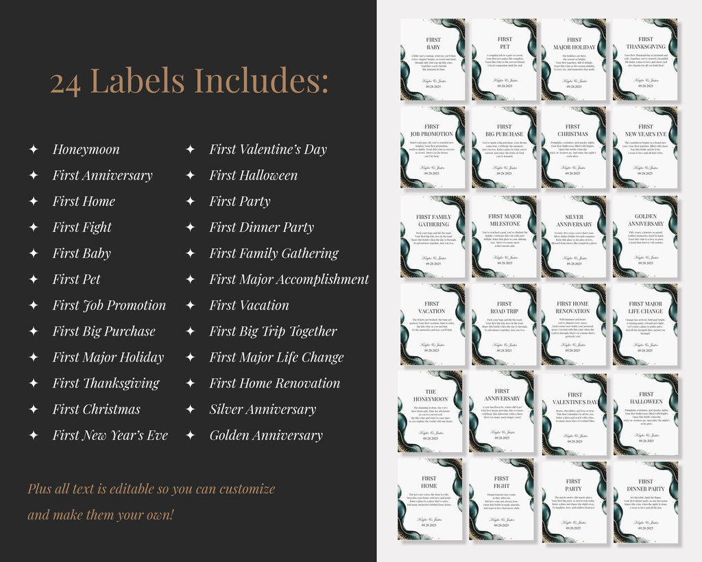 Wedding Wine Bottle Label Set