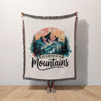 Life is Better in the Mountains Woven Blanket