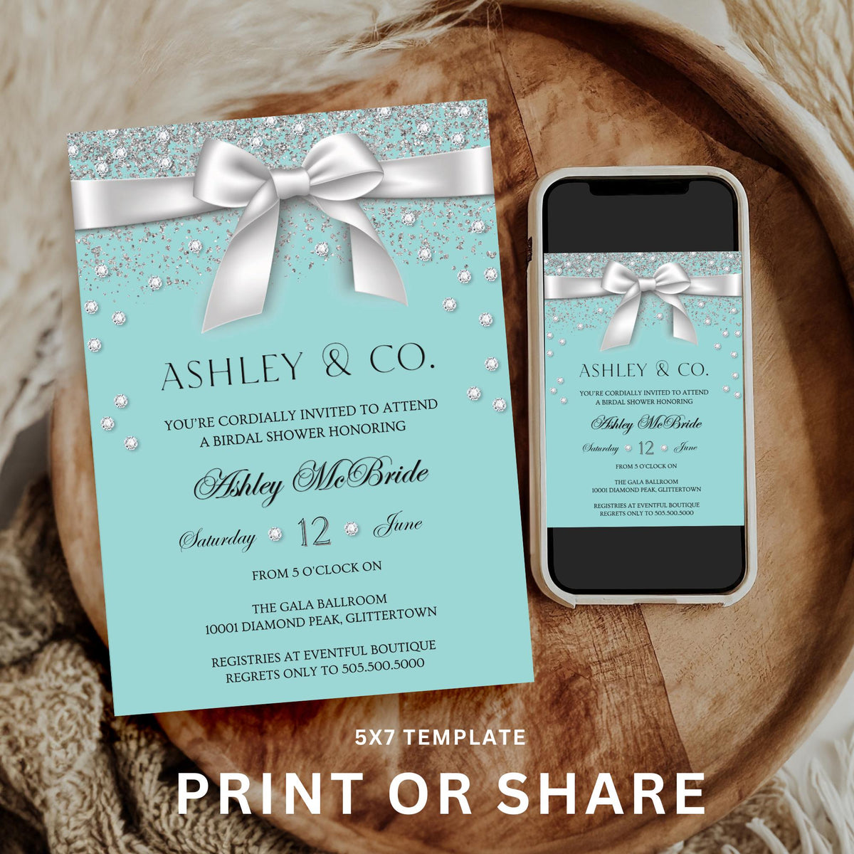 Aqua Blue Bridal Shower Bundle