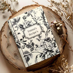 Personalized Floral Toile Recipe Notebook