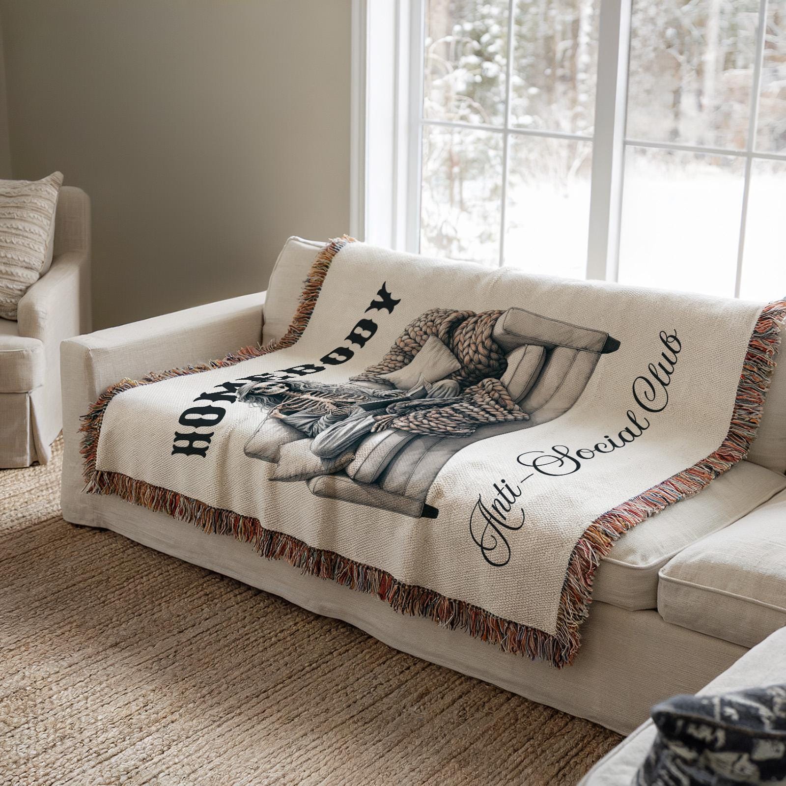 Homebody Anti Social Club Blanket