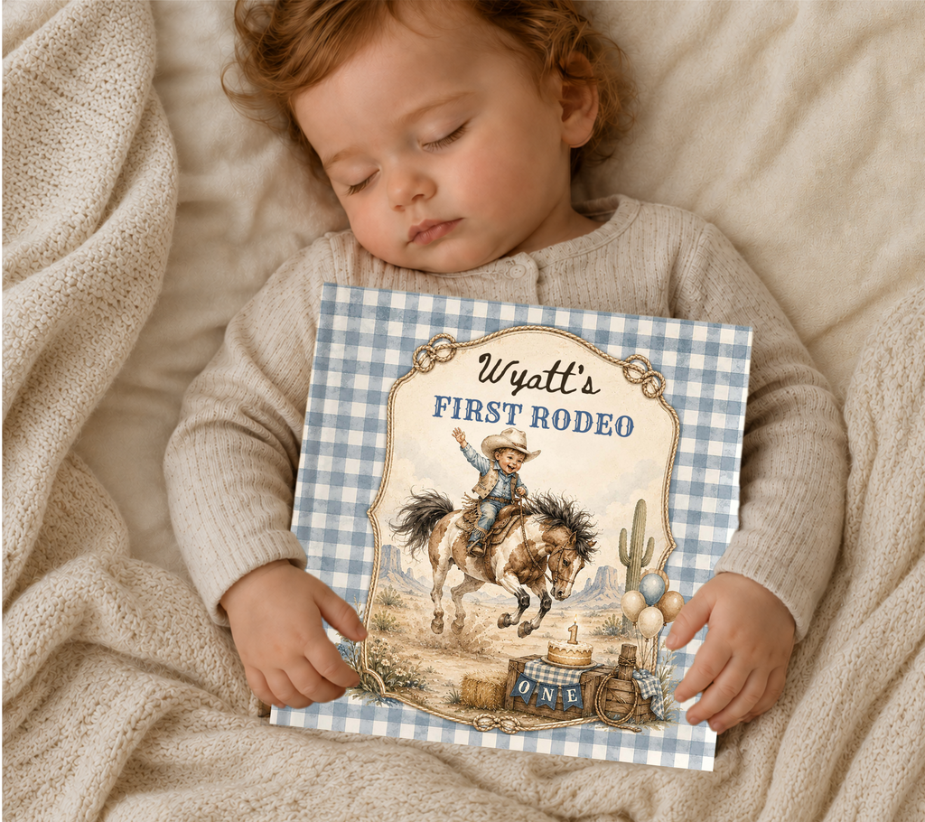 Personalized First Rodeo Birthday Book