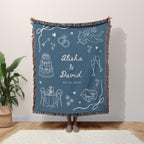 Wedding Doodle Blanket with Names