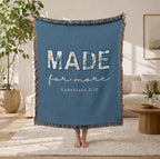 Christian Blanket Gift for Mom Faith Throw Made for More Ephesians 2:10 Inspirational Scripture Religious Woven Blanket Encouragement Gift