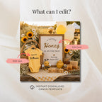 Digital Honey Pregnancy Announcment Template