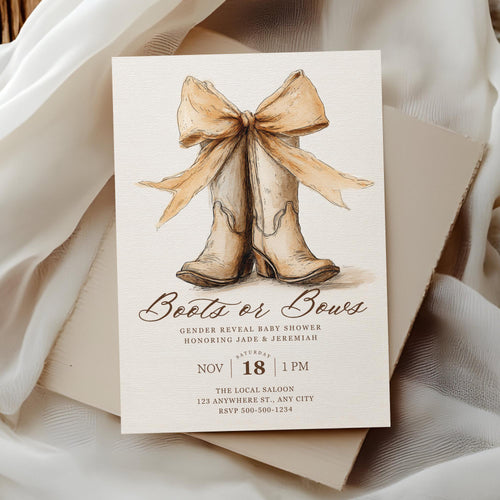 Boots or Bows Gender Reveal Baby Shower Bundle