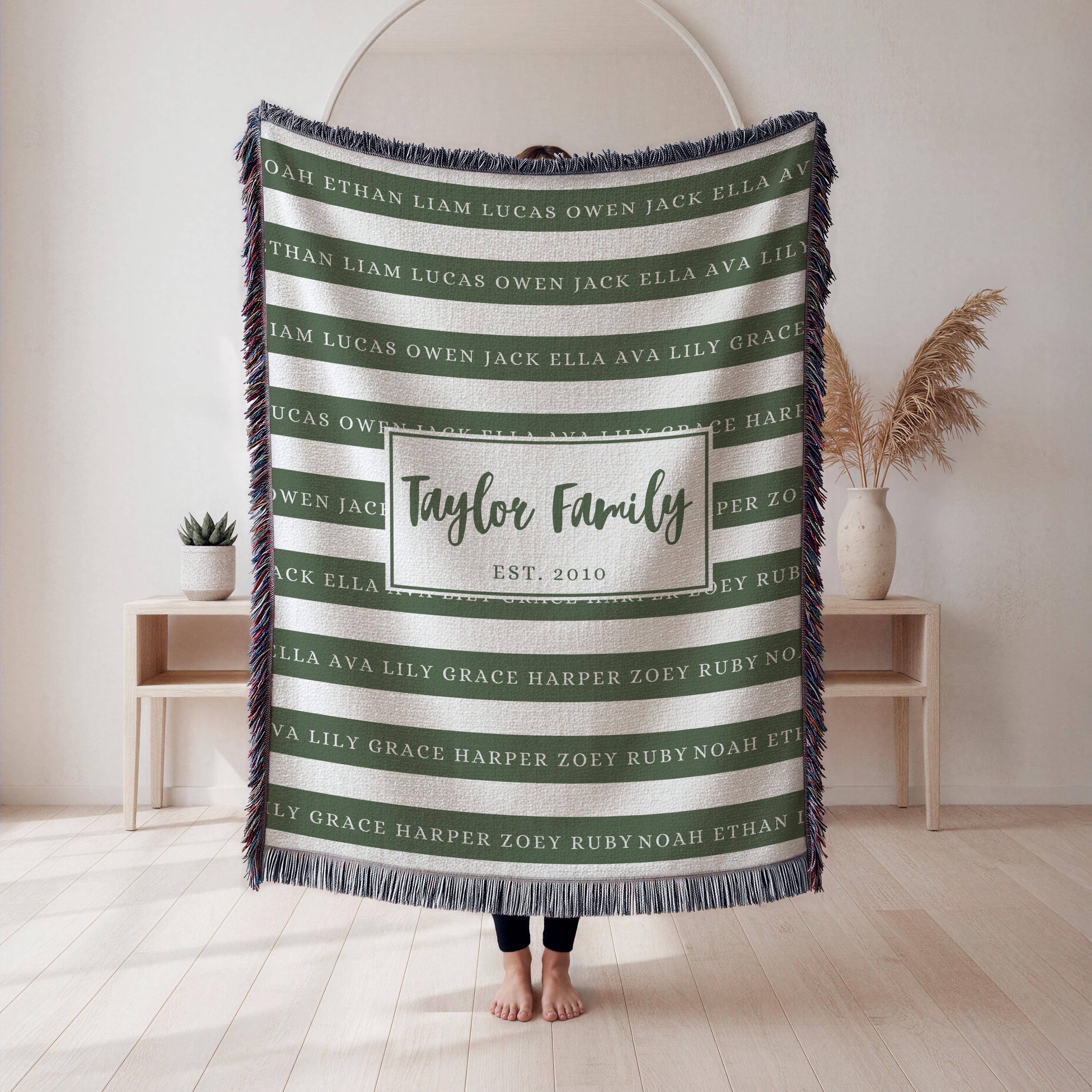 Personalized Family Name Blanket