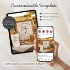 Digital Farmer's Market Pregnancy Announcment Template