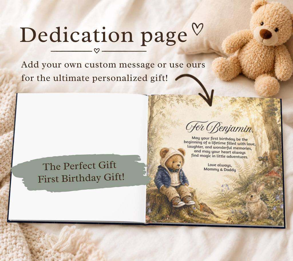 Personalized Beary First Birthday Book