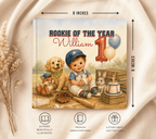 Personalized Rookie of the Year First Birthday Book
