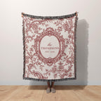 Personalized Toile Monogram Blanket