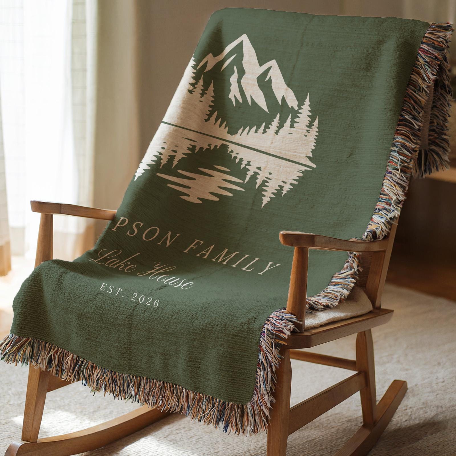 Personalized Lake House Blanket