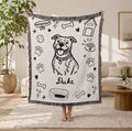 Custom Pet Portrait Blanket