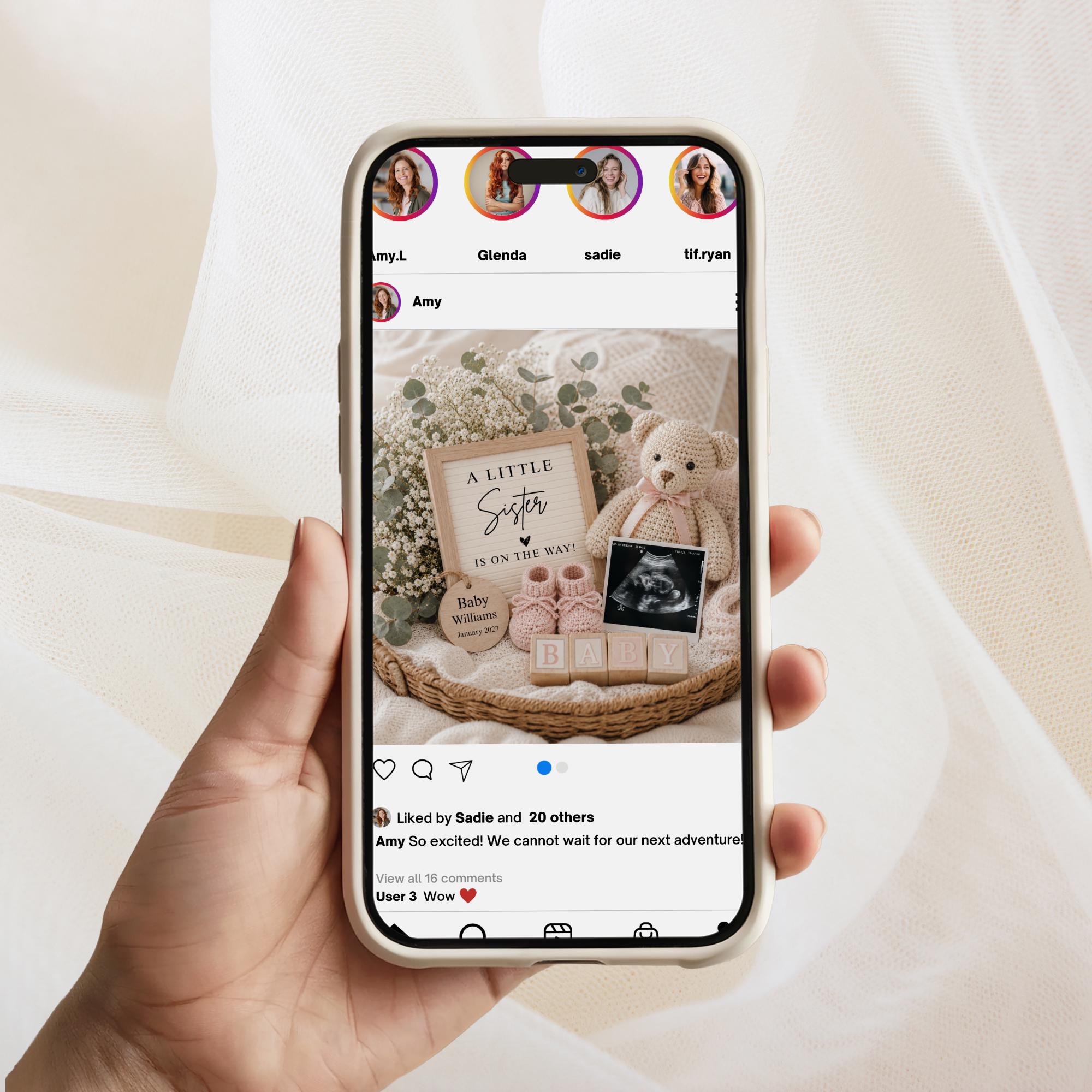 Digital Pregnancy Announcment Template