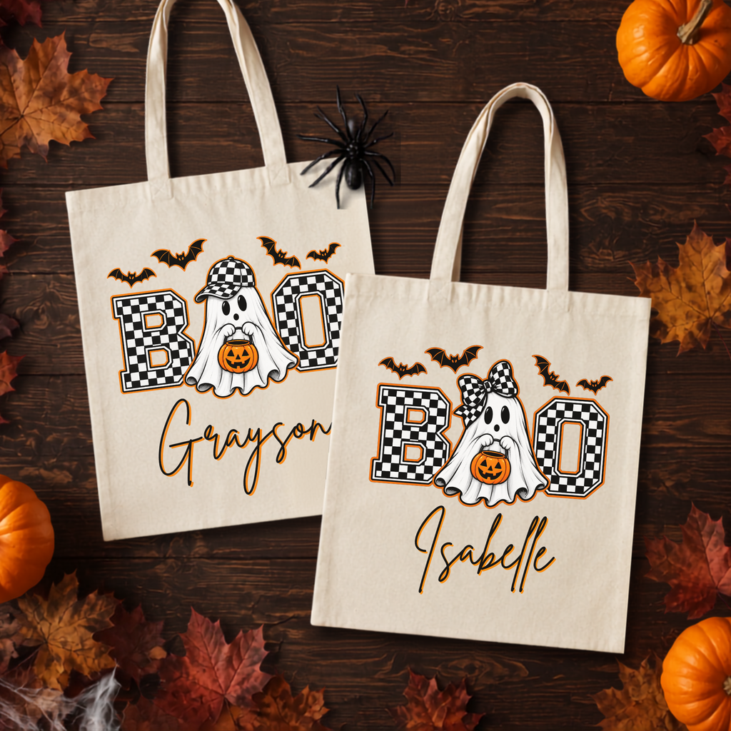 Retro Ghost BOO Trick-Or-Treat Goodie Bag