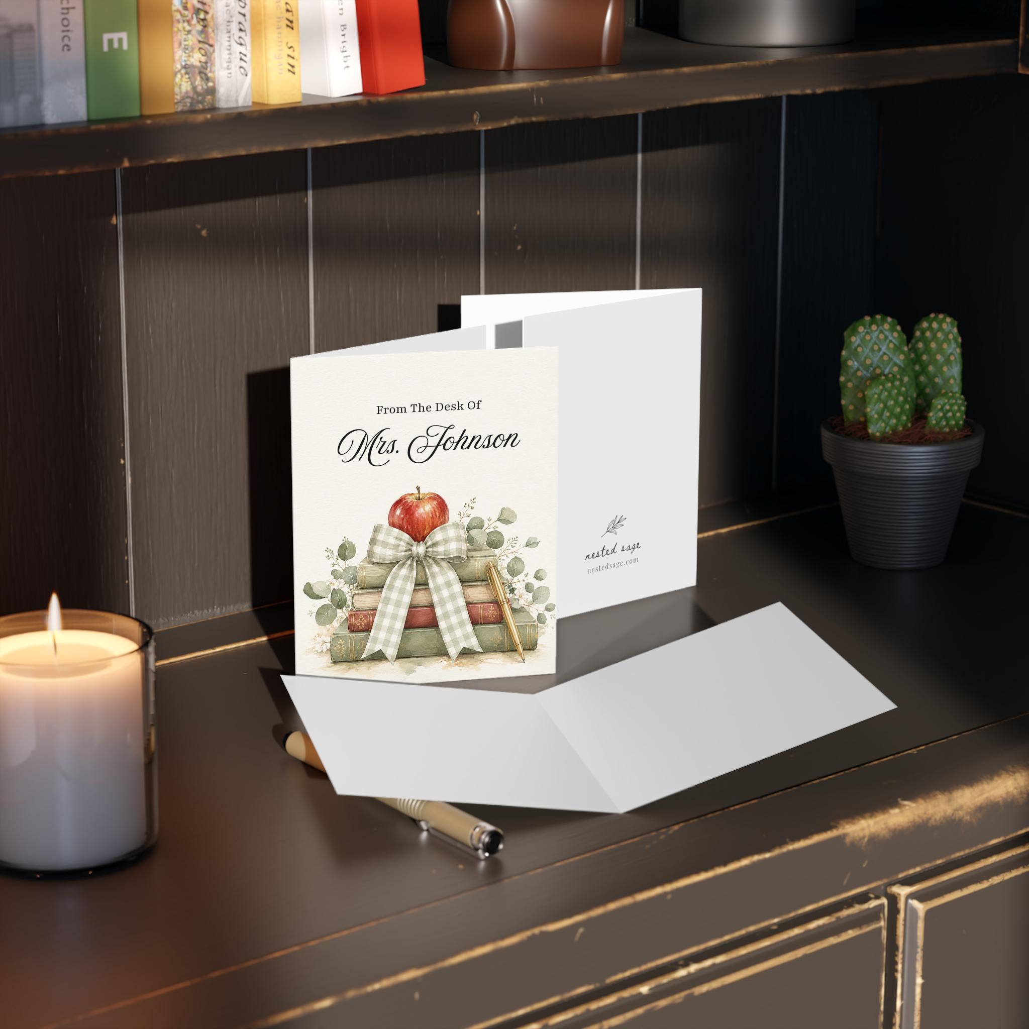 Personalized Teacher Stationery Cards